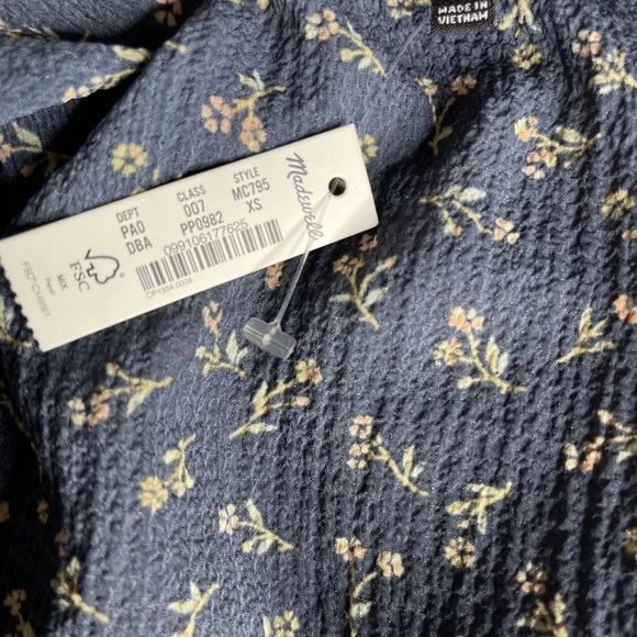 Puff-Sleeve Peplum Wrap Top in Spring Fling XS - Picture 8 of 9